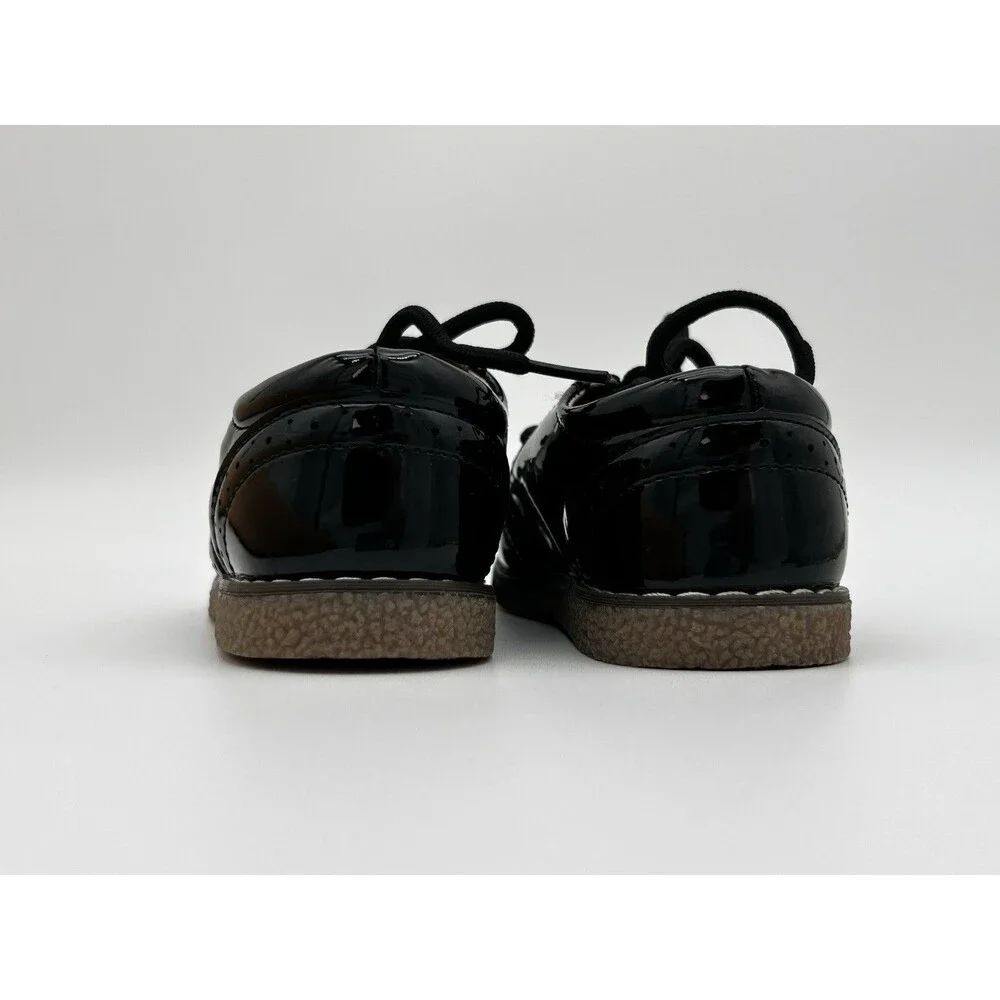 Wingtip Oxford Shoes Toddler Size 9.5 Black Gloss Boys Dress Shoes EU Size 26